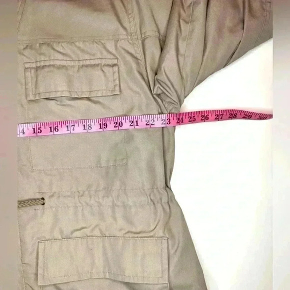 London Fog Men’s  Outdoors Tan Quilted Heavy Winter Jacket w/ Hood Size 44R - Picture 6 of 8